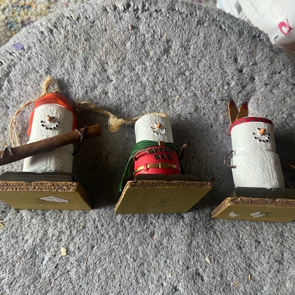Set of three GAN original s’mores ornaments (5) T24